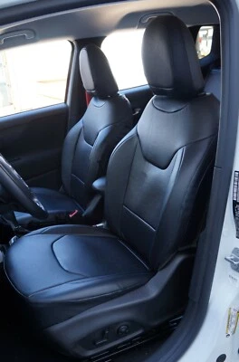 FUNDAS DE ASIENTO PARA JEEP RENEGADE 2015-20 IGGEE S. CUERO A MEDIDA 13 COLORES Foto 1 de 4
