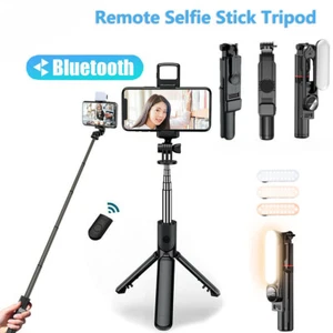 Télécommande Universelle Bluetooth 360° Selfie Stick Trépied Téléphone Bureau Support - Photo 1 sur 17