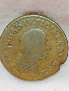 ITALY ~ NAPLES & SICILY ~ 1798 ~ 1  TORNESE  ~ G - Picture 1 of 2