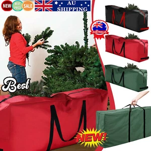 Upgraded Christmas Tree Storage Bag BLACK / GREEN / RED AU STOCK - Picture 1 of 19