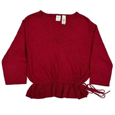 Blusa estilo peplum con cuentas mezcla seda y angora Emma James Foto 1 de 4