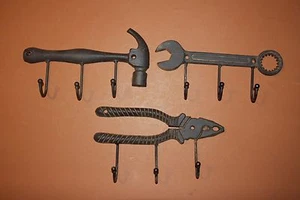 (3) Herren Badezimmer Deko, Rustikale Werkzeuge, Wandhaken, Handtuchhaken, Geschenke - Bild 1 von 4