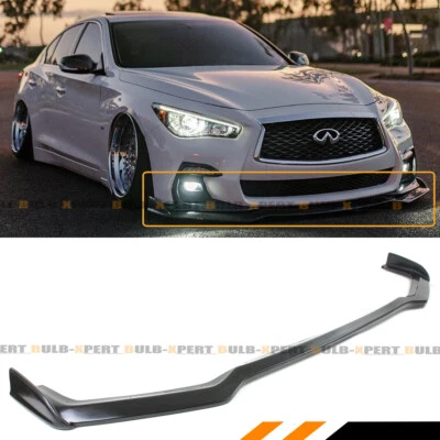 FOR 18-2024 Infiniti Q50 Sport Winglet Design Front Bumper Lip Spoiler Splitter - Image 1 of 4