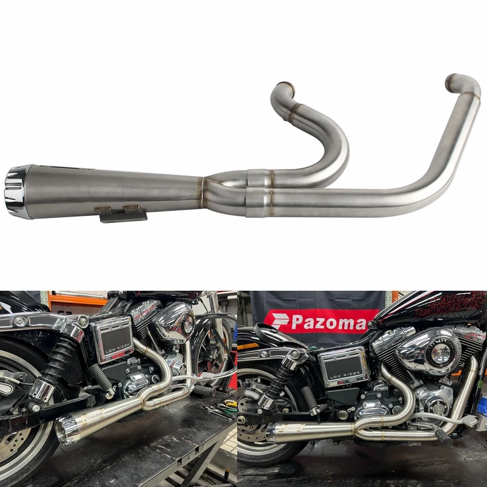 2-Into-1 Exhaust System For Harley Dyna '06-17 Super Glide Custom FXDC Low Rider Foto 1 de 4