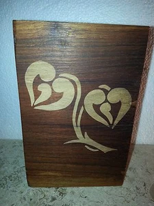 Fermacarte fatto a mano scrivania ARTE noce nero sabbiato arte regalo Curio - Foto 1 di 12