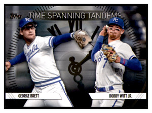 2023 Topps Update George Brett/Bobby Witt Jr. Time Spanning Tandems Black /299