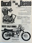 Vintage 1970 Ducati 250 350 450 Desmo motorcycle original ad A571