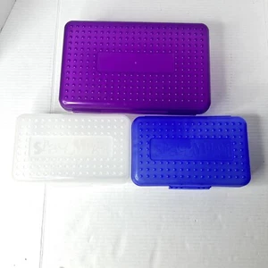 Vtg 90's Spacemaker Pencil Boxes Newell Office Products. 2- 8x5x3/1- 11 X 7x 3 - Picture 1 of 9