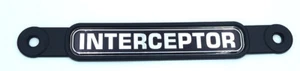 INTERCEPTOR Police Flag Emblem Screw On Car License plate Decal  badge - Bild 1 von 5