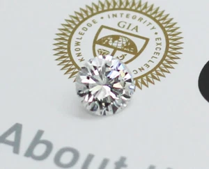 GIA Certified 0.52ct K/VS1 Laser Inscribed Round Brilliant Cut Loose Diamond - Picture 1 of 5