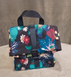 Vera Bradley Lighten Up Lunch Tote Firefly Garden Floral Blue Green Purple Pink - Picture 1 of 13