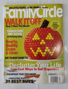 Family Circle Magazine November 2009 Healthy Soups Declutter Your Life Pumpkin - Picture 1 of 2