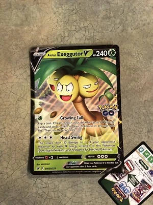 JUMBO Alolan Exeggutor V SWSH225 Black Star Promo Pokemon GO TCG Card  oversized - Image 1 of 2