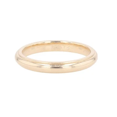 2.8mm Polished Milgrain Wedding Band Ring 14k Yellow Gold 3.21 Grams Size 6 - Image 1 of 4