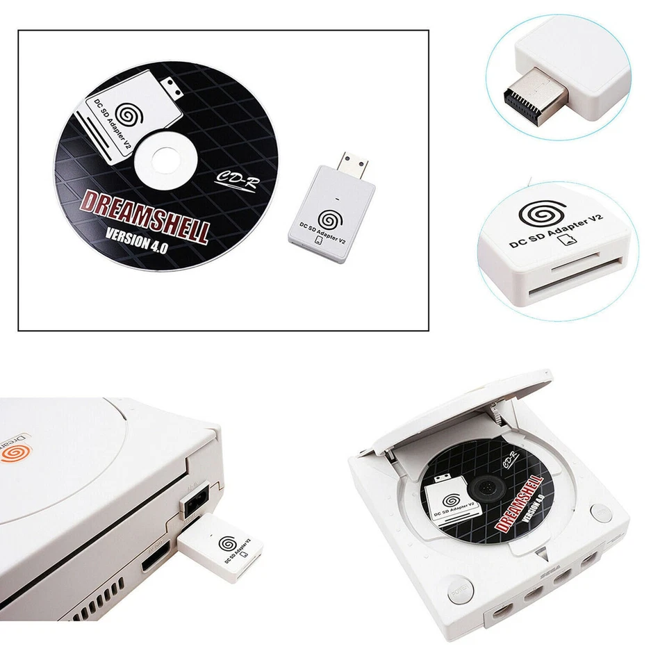 SD/TF Card Reader Adapter with CD Set for Dreamcast Dreamshell V4.0 Game Machine - Image 1 of 4