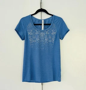 Lululemon Run: Wild Short Sleeve Tech Heathered Porcelaine blue size 6 - Picture 1 of 4