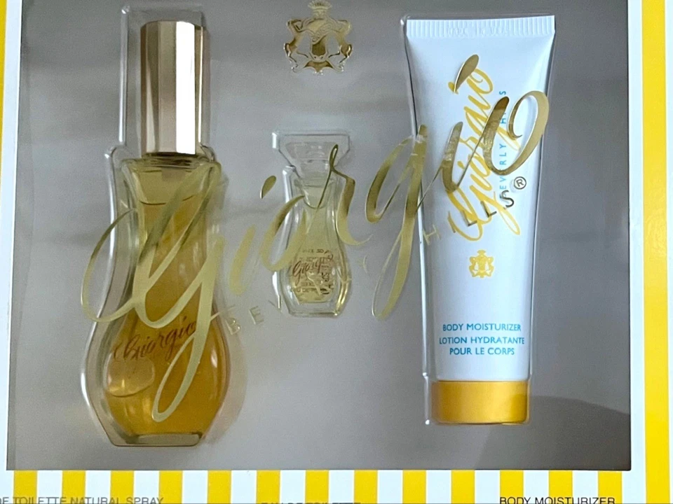 Juego de 3 piezas de colección Giorgio Beverly Hills 1,7 oz EDT spray 0,13 oz Edt 1,6 oz loción Foto 1 de 3