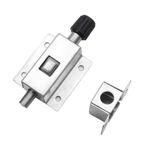  1 Set of Stainless Steel Door Latch Automatic Gate Latches Bar Latch Safety - Bild 1 von 11