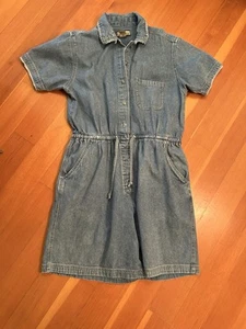 Vintage Gloria Vanderbilt Denim Romper, size L - Picture 1 of 3