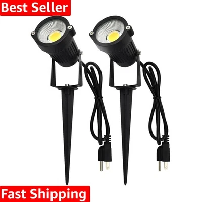 优雅的金属结构 LED 射灯带地面桩-暖照明 — 第 1/4 张图片