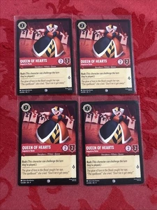 4x Disney Lorcana Fabled - Queen of Hearts - Impulsive Ruler 123/204 x4 - Picture 1 of 7