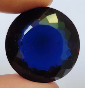 AAA+ 89.85 Ct. Large Blue Tanzanite Round Cut Loose Gemstone for Ring & Pendant - Picture 1 of 8