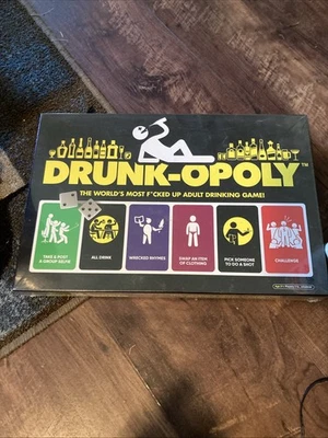 DRUNK-OPOLY Drunkopoly The Adult 21+ Drinking Party Board Game NEW SEALED - Image 1 of 4