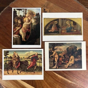 4 Vintage Renaissance Postcards Art Cards 4x6” Carpaccio, Botticelli, Lippi - Picture 1 of 12