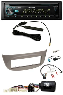 Pioneer CD MP3 Lenkrad DAB USB Autoradio für Renault Wind N 2010-2013 grau - Bild 1 von 4