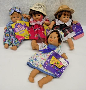4 Gigo My Pals Bean Bag Kids 8" Dolls Expressive Faces 1BOY 3GIRL 1990s Tags NEW - Picture 1 of 5