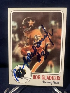 Bob Gladieux -Notre Dame- Carta Autografata Personalizzata New York Stars WFL - - Foto 1 di 2