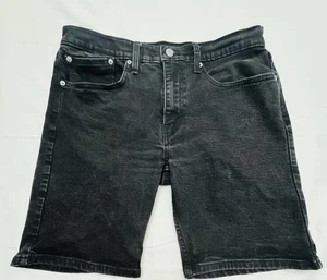 Levi 405 Denim Jean Shorts Men Size 34 Black 9" Inseam Mid Rise - Picture 1 of 9