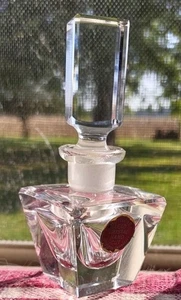 Bottiglia profumo cristallo piombo taglio a mano Made in West Germany con tappo - Foto 1 di 2