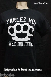 Shirt Sleeve Short, Cut Man " Talk Pour Moi With Softness " 100% Cotton - Picture 1 of 1