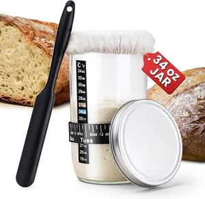 (2PCS)Sourdough Starter Kit, 34oz Large Capacity Sourdough Bread Baking Supplies - Picture 1 of 8