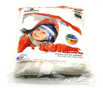 Ropa interior térmica larga Johns Indera Mills para niños mediana nueva Foto 1 de 2