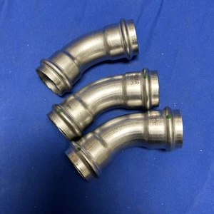 Neu 3er Set Viega ProPress 316 Edelstahl 45 Bogen 1 1/2" - Bild 1 von 2