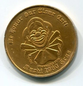 1980 Houma Shrine Club We Honor Our Clown Unit - Mardi Gras Doubloon - Picture 1 of 2
