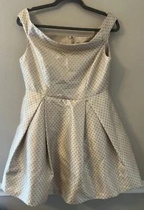Ark & Co Anthropologie Mid Century Polka Dot Dress Size L - Picture 1 of 3