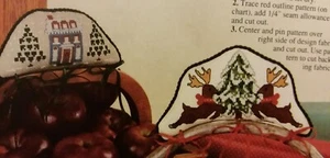 2 Christmas Ornaments Reindeer &  Snowy Day OOP Cross Stitch PATTERN (T) - Picture 1 of 1
