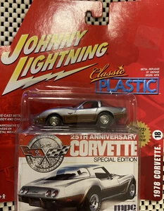 JOHNNY LIGHTNING CLASSIC PLASTIC METAL REPLCIA  1978 78 CORVETTE  #18  - Picture 1 of 4