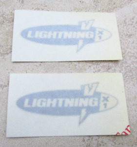 QTY 2 Vintage New OEM Buell Lightning X1 Windscreen Decals Silver/Gray NOS