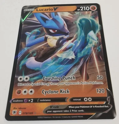 Pokémon TCG Lucario V, ultra rare holo -  Astral Radiance 078/189 - Image 1 of 3