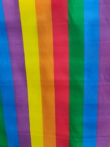 Rainbow Pride Strip Cotton Fabric - Picture 1 of 3