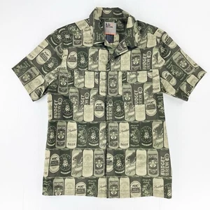5.11 Tactical Button Down Green Western Beer Alcohol Short Sleeve Shirt Mens S - Picture 1 of 5