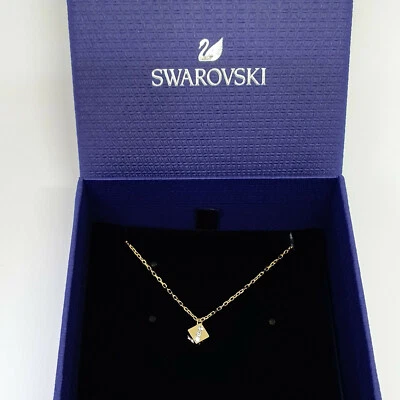 Swarovski Würfel Kette Tarot Halskette Vergoldet Cube Necklace 5523560 - Bild 1 von 4