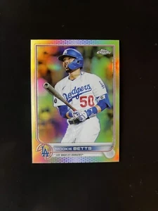 2022 Topps Chrome Base Refractor Mookie Betts #100 Los Angeles Dodgers - Picture 1 of 2