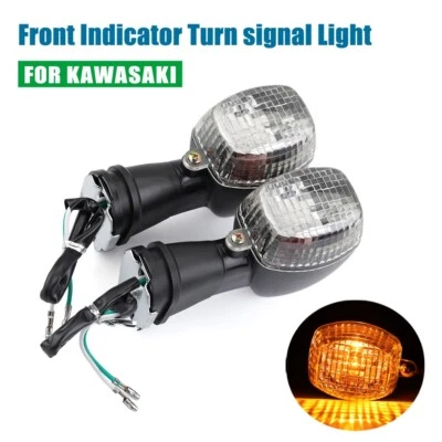 For KAWASAKI Ninja ZX12R ZX9R ZX7RR ZX6RR 500R Front Indicator Turn signal Light - Image 1 of 4