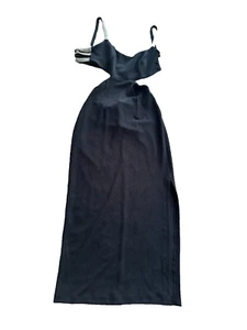 $349 ARBOUR Women's Rhinestone-Strap Cutout-Back Gown, BLACK, Size- M - Picture 1 of 5