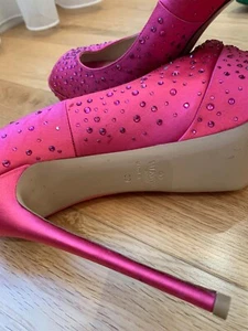 ECHTE VALENTINO ROSA DAMENSCHUHE, GRÖSSE 39/6 TOP CON, SATIN, SWAROVSKI - Bild 1 von 6